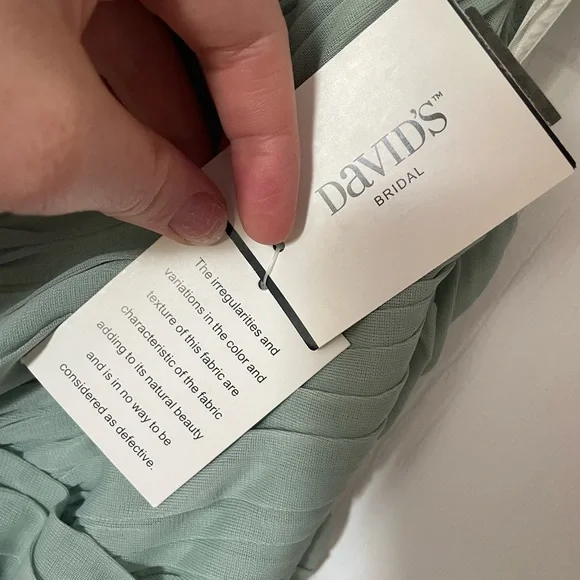 BNWT David’s Bridal Dress Sz 10 Sage - Picture 6 of 6